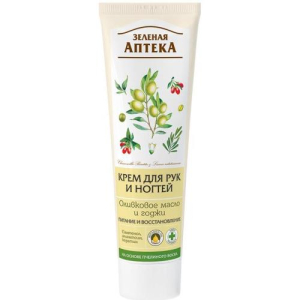 Эльфа зеленая аптека крем для рук и ногтей 100мл питан. и  восстан. оливк. масло + годжи
