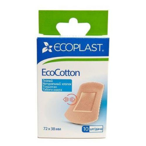Экопласт пластырь медицинский №10 набор эко коттон 72х19мм ткан.