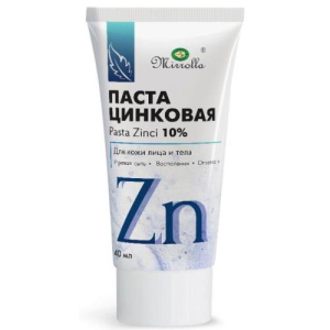 Мирролла цинковая  паста 10% 40мл д/лица и тела