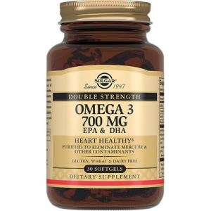 Солгар двойная омега 3 капсулы 700мг №30 эпк/дгк бад