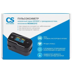 Сиэс медика пульсоксиметр напалечный md300 с21c с принадл