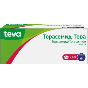 Торасемид-тева таблетки 5мг №60
