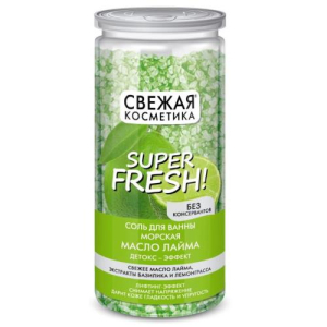 Свежая косметика морская соль для ванн 480г детокс-эффект масло лайма