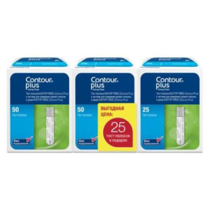 Контур плюс тест-полоска №50х2  +  контур плюс тест-полоски №25