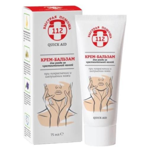 Быстрая помощь 112 крем-бальзам 75мл д/ухода за чувст кожей