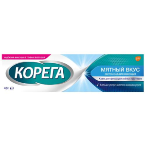 Корега крем для фиксации зубных протезов 40г экстра сильный мятный