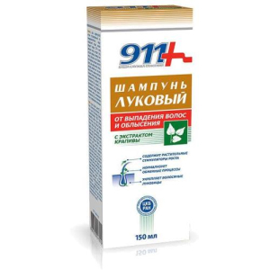 911 экстренная помощь шампунь против выпадения волос 150мл луковый + крапива