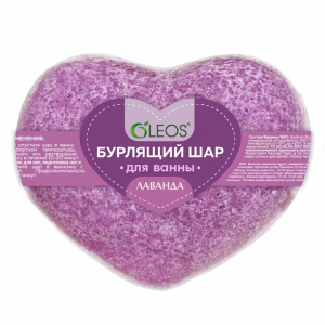Олеос шар бурлящий для ванн 125г малина/сердце 