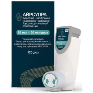 Айрсупра аэрозоль для ингаляций дозированный 0,08мг+0,09мг/доза 120доз