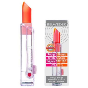 Бельведер помада для губ 4г оттеночная легкая с spf 15/uva-pf 7,5