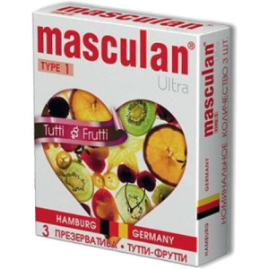 Маскулан 1 ультра презервативы №3 тутти-фрутти
