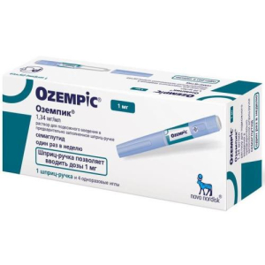 Оземпик раствор для подкожного введения 1,34мг/мл 3мл /в компл. с однораз. иглами новофайн плюс - 4 шт./