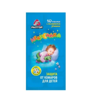 Раптор некусайка пластины №10 от комаров д/детей ромашка