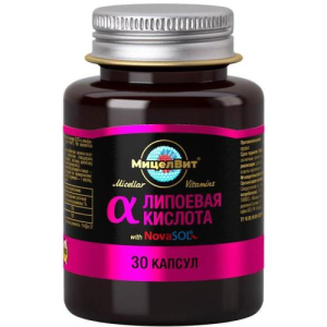 Мицелвит мицеллярные витамины капсулы 1350мг №30 альфа-липоевая кислота