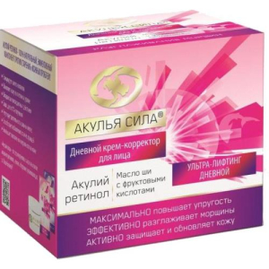 Акулья сила крем-корректор для лица 50мл акулий ретинол дневной ультра лифтинг масло ши +  фрукт. кислота