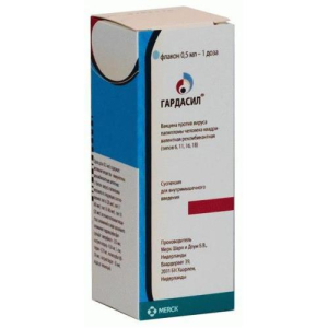 Гардасил суспензия для внутримышечного введения 0.5мл/доза 1мл в комплекте с 1 или 2 стерильными иглами