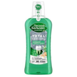 Лесной бальзам тотал комплекс ополаскиватель для полости рта 400мл морская соль + имбирь + чай матча