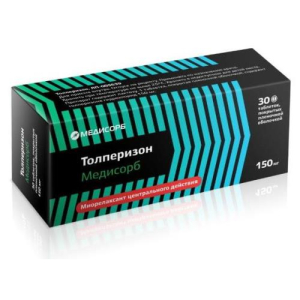 Толперизон медисорб таблетки покрытые пленочной оболочкой 150мг №30
