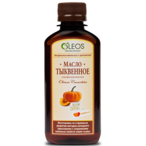 Олеос масло пищевое 200мл тыквенное
