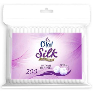Ола силк сенс палочки ватные №200 коттон п/э