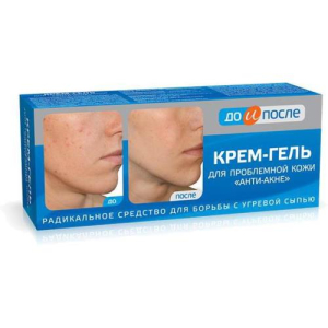 До и после крем-гель анти-акне д/пробл. кожи 50мл. /твинс тэк/