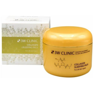 3w клиник маска для лица 100мл коллаген ночная суперувлажн
