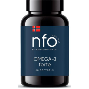 Норвегиан фиш оил омега-3 форте капсулы 1384мг №60 бад