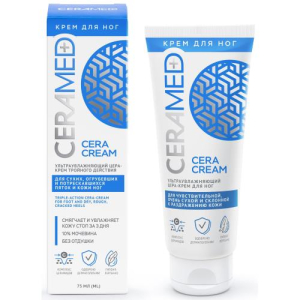 Церамед цера крем для ног 75мл ультраувлажняющий тройного действия