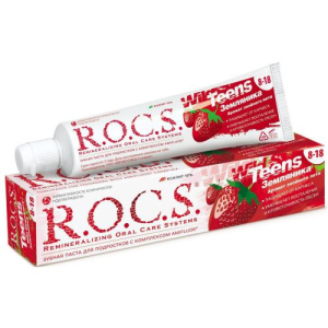 Рокс тинс зубная паста 74г земляника 8-18лет Рокс тинс зубная паста 74г земляника 8-18лет