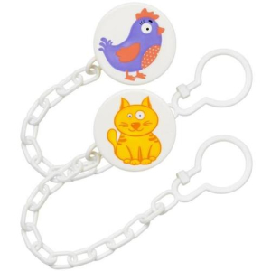 Курносики прищепка д/пустышки с цепочкой дружок 0 мес. +  /арт.19553/