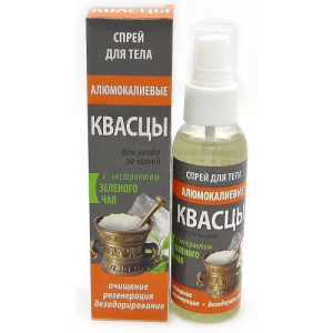 Квасцы алюмокалиевые спрей для тела 100мл с экстрактом зеленого чая