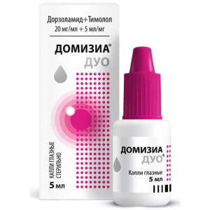 Домизиа дуо капли глазные 20мг/мл + 5мг/мл 5мл