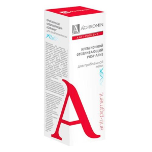 Ахромин анти-пигмент крем для лица 50мл ночной отбелив. д/пробл. кожи