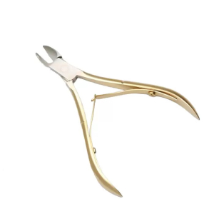 Маникюрные кусачки двойная пружина/10см/10мм/золото-серебро/1498374