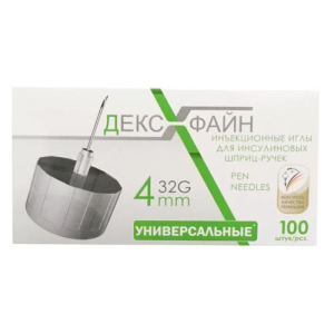 Дексфайн игла для шприц-ручек №100 g32 0,23x4мм