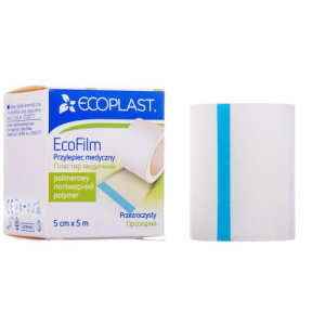 Экопласт экофилм пластырь медицинский фиксирующий 5х500см полимер