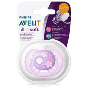 Авент ультра софт пустышка силиконовая №1 6-18мес д/девоч. /арт. scf529/12/