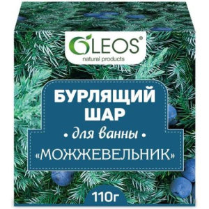 Олеос шар бурлящий для ванн 110г можжевельник