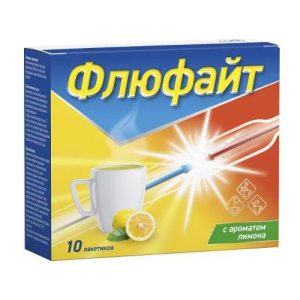 Флюфайт порошок для приготовления раствора для приема внутрь 5г №10 лимонный