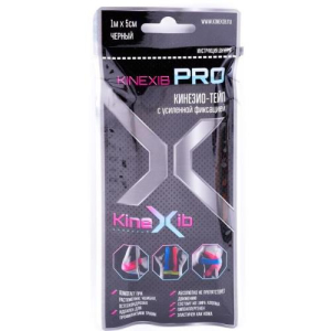 Кинексиб про лента кинезиологическая кинезио-тейп 1мх5см. черн.