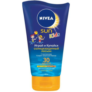 Нивея сан лосьон солнцезащит. д/дет. spf30 150мл. [nivea]