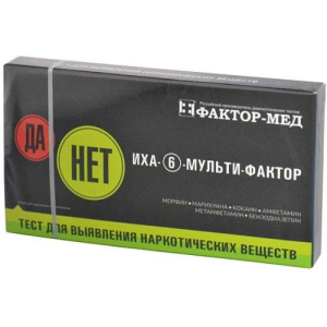 Иха-6 мульти-фактор тест для диагностики №1 на 6 видов наркотиков