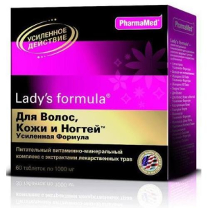 Леди-с формула таблетки №60 для кожи волос и ногтей усиленная формула бад