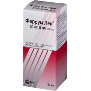 Феррум лек сироп 50мг/5мл 100мл в комплекте с ложкой мерной