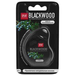 Сплат спешиал блэквуд зубная нить 30м мята + можжевельник