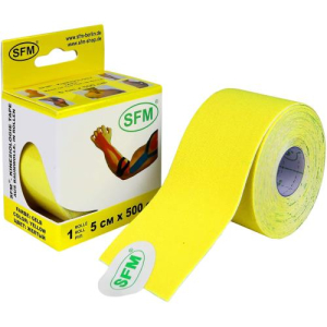 Сфм пластер лента кинезиол. №1 на хлопковой основе рулон 5х500см жел. кинезио тейп  [sfm-plaster]