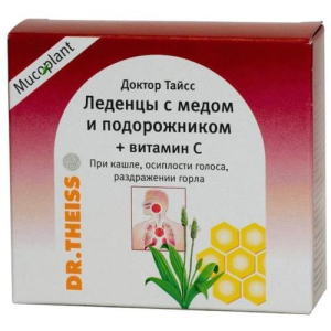 Доктор тайсс леденцы 50г мед + подорожник + вит с