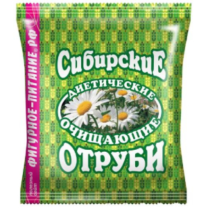 Сибирские отруби пшеничные 200г очищ. диетич.