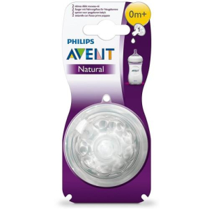 Авент натурал соска силиконовая №2 д/новорож. медлен. поток 0мес +  /арт. scf651/27/
