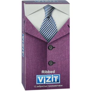 Визит презервативы №12 риббед с кольцами ребристые